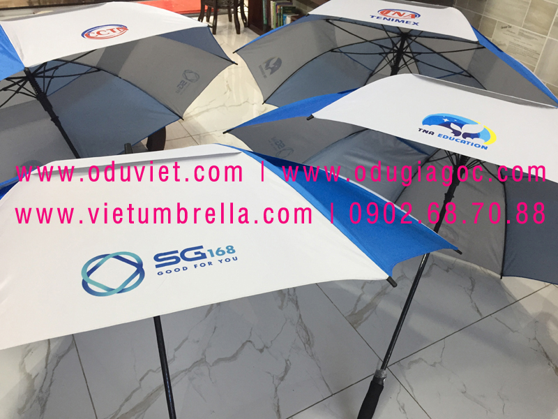 xưởng sản xuất ô dù cầm tay in logo quảng cáo